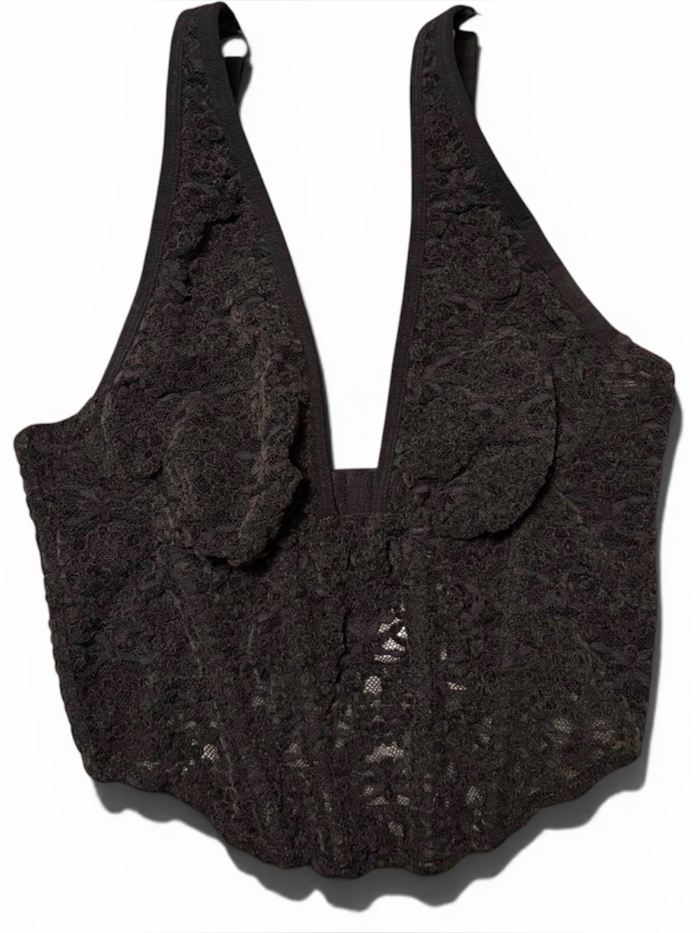 Urban Outfitters Out From Under Dark Romantic Convertible Corset in Black, Small